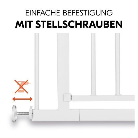 Hauck Türschutzgitter / Treppenschutzgitter Open N Stop 2 (75-80 cm) - White