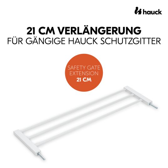 Hauck Türschutzgitter Verlängerung Safety Gate Extension 21 cm - passend für Hauck Schutzgitter - White