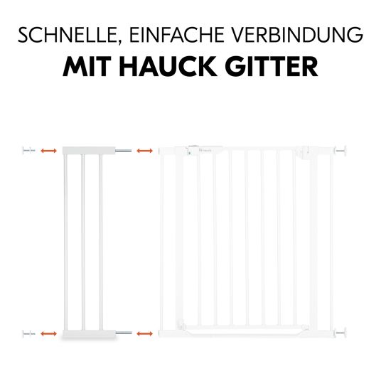 Hauck Prolunga per cancelletto di sicurezza 21 cm - adatta al cancelletto di sicurezza Hauck - Bianco