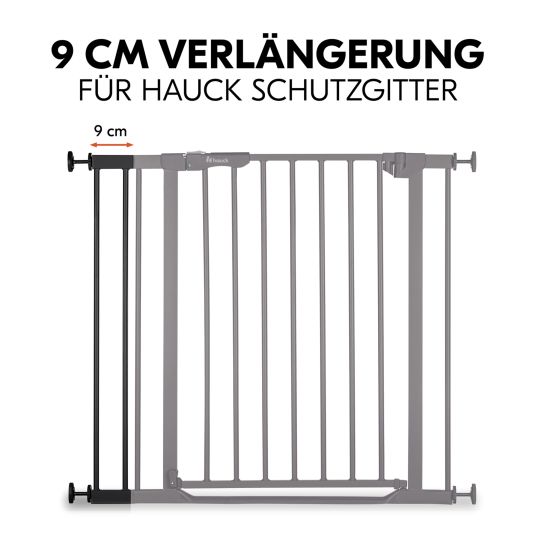 Hauck Türschutzgitter Verlängerung Safety Gate Extension 9 cm - passend für Hauck Schutzgitter - Black