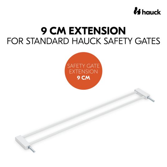 Hauck Safety gate extension Safety Gate Extension 9 cm - suitable for Hauck safety gate - White