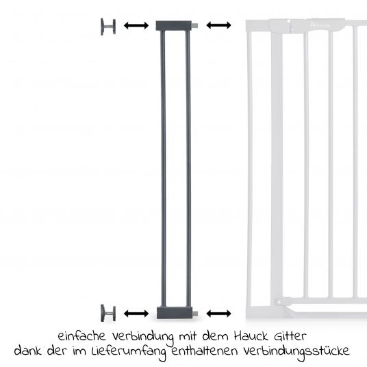 Hauck Door Safety Gate Extensions 9 cm - Dark Grey