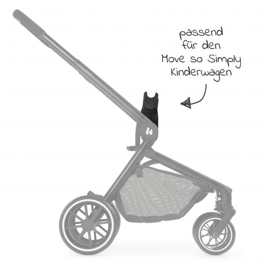 Hauck Universal Babyschalen Adapter für Move so Simply Kinderwagen - passend für Maxi-Cosi / Cybex / Joie