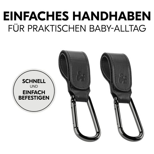 Hauck Universal Kinderwagen Haken für Tragetaschen / Wickeltaschen - Black