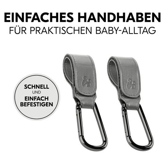 Hauck Universal Kinderwagen Haken für Tragetaschen / Wickeltaschen - Grey