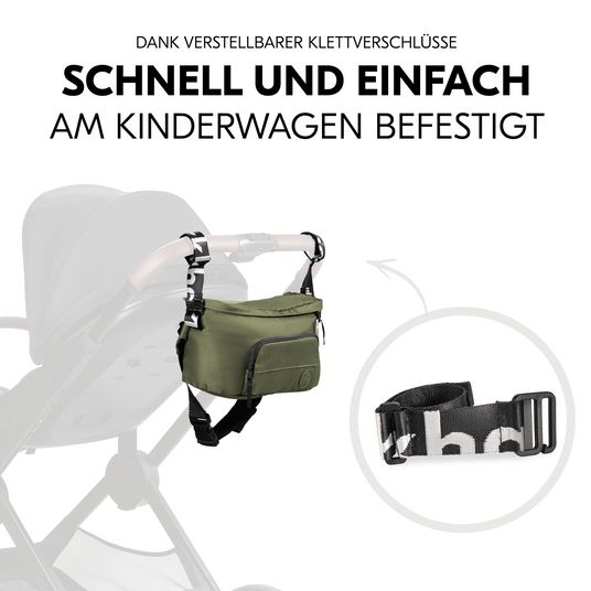 Hauck Universal Kinderwagen Organizer und Bauchtasche - Pushchair Hip Bag - Olive