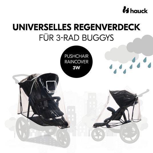 Hauck Universal Regenschutz für 3-rädrige Buggys und Kinderwagen