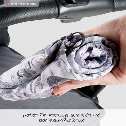 Hauck Universal Sonnensegel für Kinderwagen - Floral Grey