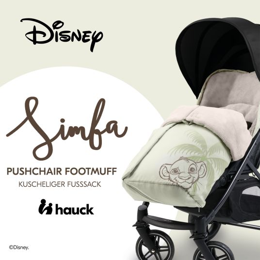 Hauck Winter-Fußsack für Kinderwagen und Buggy Pushchair Footmuff - Disney - Simba Olive