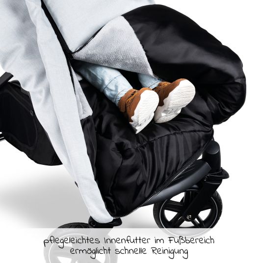 Hauck Winter-Fußsack für Kinderwagen und Buggy Pushchair Footmuff - Grau