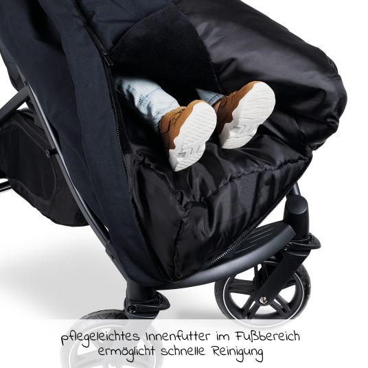 Hauck Winter-Fußsack für Kinderwagen und Buggy Pushchair Footmuff - Schwarz