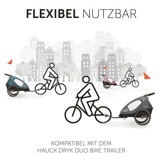 Hauck Zusatz- Fahrradkupplung für Dryk Duo Fahrradanhänger