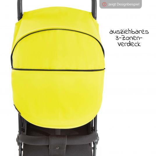 Hauck Tettuccio parasole aggiuntivo per Buggy Swift X - Tettuccio singolo Deluxe - Giallo neon
