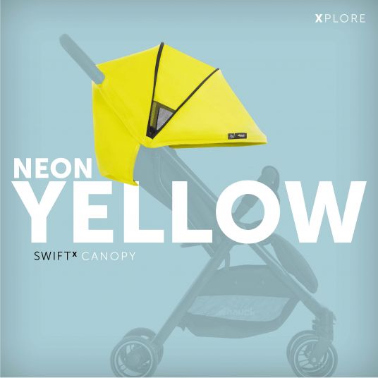 Hauck Additional sun canopy for stroller Swift X - Single Deluxe Canopy - Neon Yellow