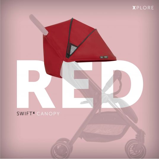 Hauck Additional sun canopy for stroller Swift X - Single Deluxe Canopy - Red