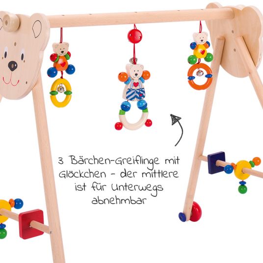Heimess Grip and play trainer / play trapeze Baby-Fit - heart bear