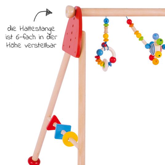 Heimess Greif- und Spieltrainer / Spieltrapez Baby-Fit - Regenbogen - Soft Colors