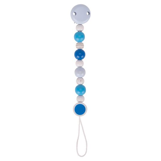 Heimess Pacifier chain made of wood - Blue Gray White