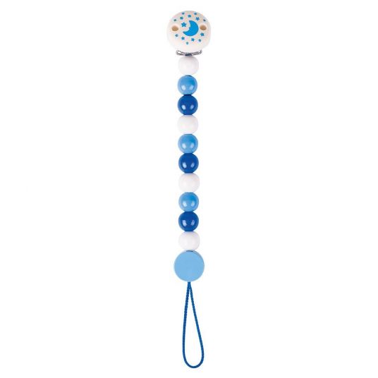 Heimess Pacifier chain made of wood - stars blue white