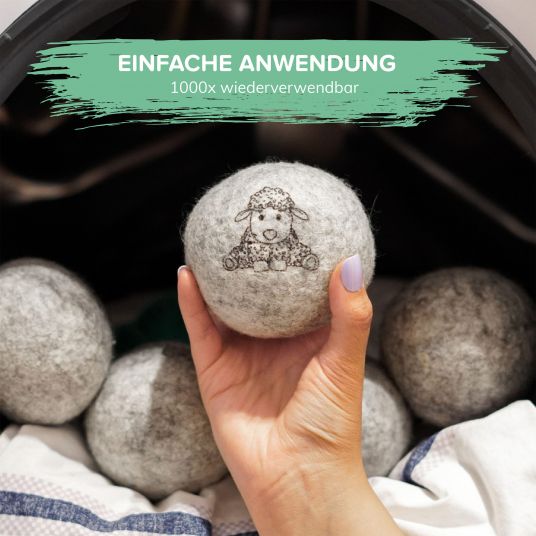 Heldengrün Eco Dryer Balls 6 Pack - Sustainable Fabric Softener