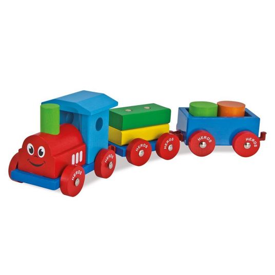 Heros Colorful play train 7 pcs wooden