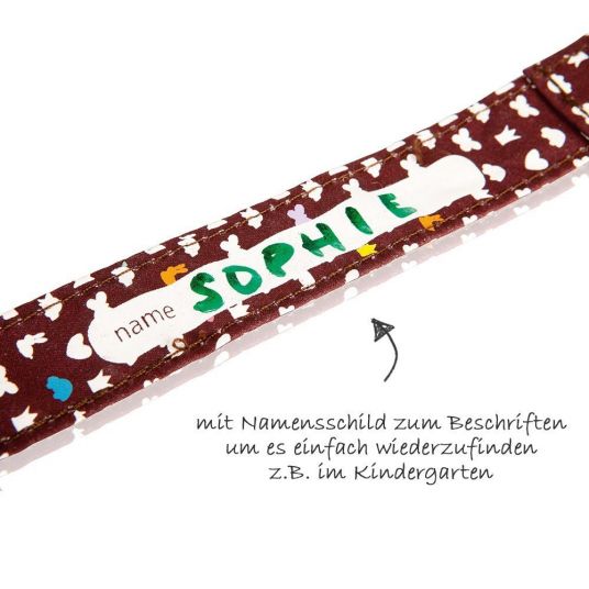 HEVEA Schnullerband aus Bio-Baumwolle - Chocolate