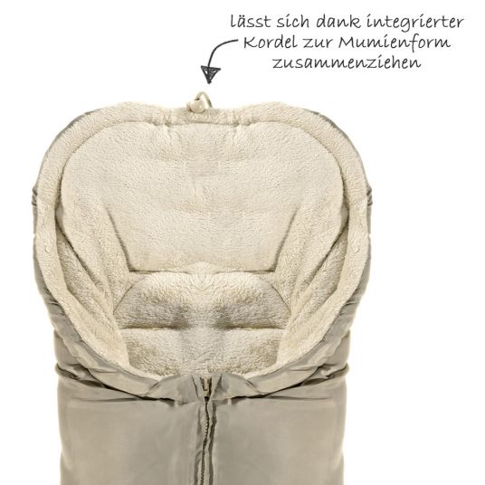 HV Hartmann Fleece footmuff Urra for infant carriers and baby tubs - Beige
