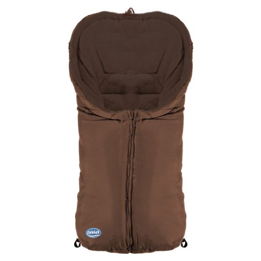 HV Hartmann Fleece footmuff Urra for infant carriers and baby tubs - Brown