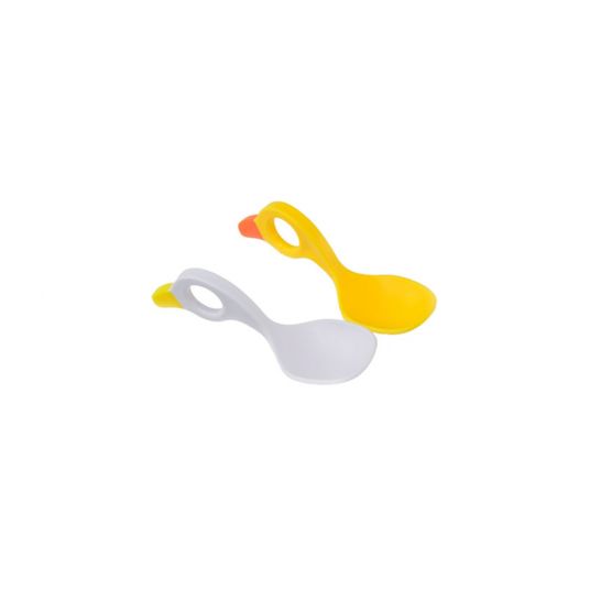 ican Eating spoon with multi handle set of 2 - Yellow / White