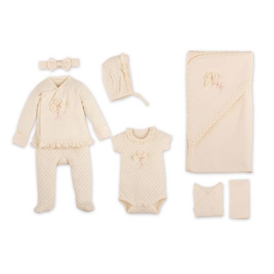 idilbaby First set of 8 pieces Organic - Rose - Nature - Size 0m