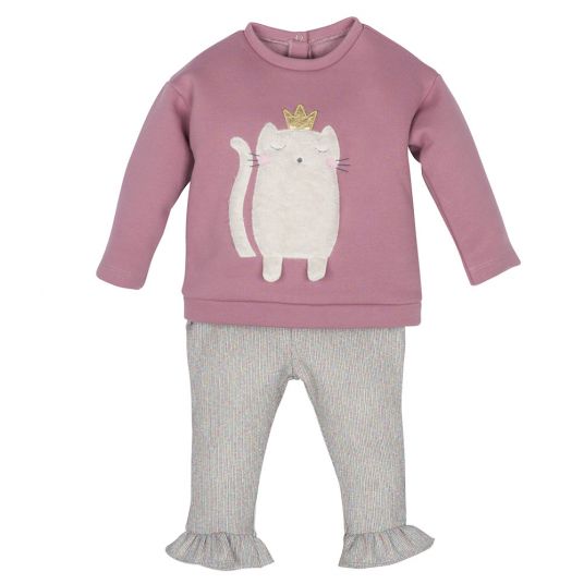 idilbaby Set - Shirt mit Hose - Katze - Gr. 3-6m