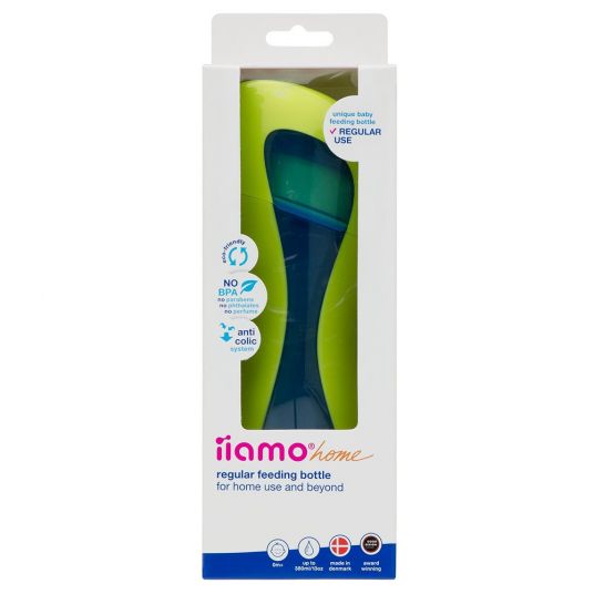 iiamo PP-Flasche 380 ml Home - Silikon Gr. 1 - Green Blue