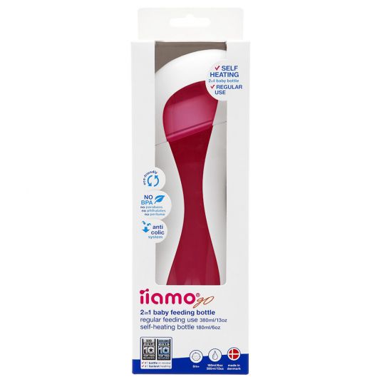 iiamo PP bottle self-heating Go & Home - White Pink