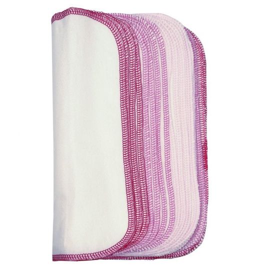 ImseVimse Washcloth 12er Pack - White Pink