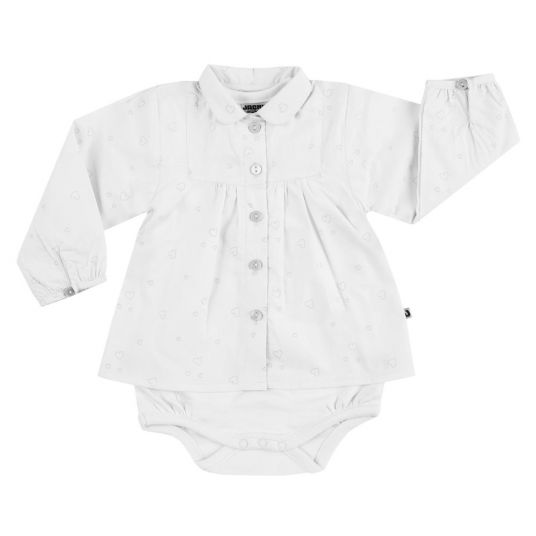 Jacky 2-piece set bodysuit + blouse - Little Swan White - size 62