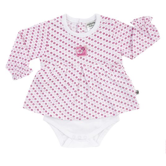 Jacky 2 pcs Set Body Blouse + Pants Baby Girl - Flowers Pink - Size 68