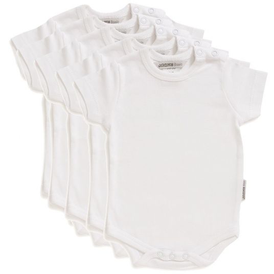 Jacky Body short sleeve 5-pack - White - Size 74 / 80