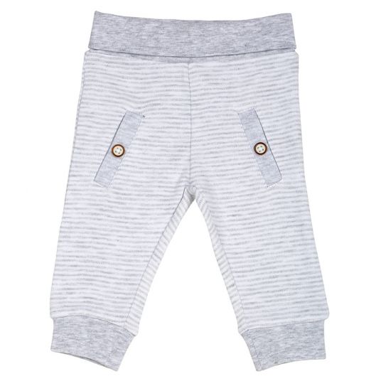Jacky Pants - stripes light gray melange - size 56