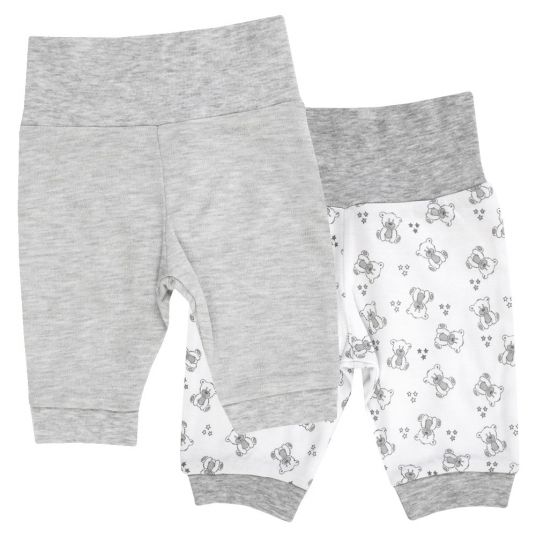 Jacky jogging pants pack of 2 - bear grey melange white - size 50/56