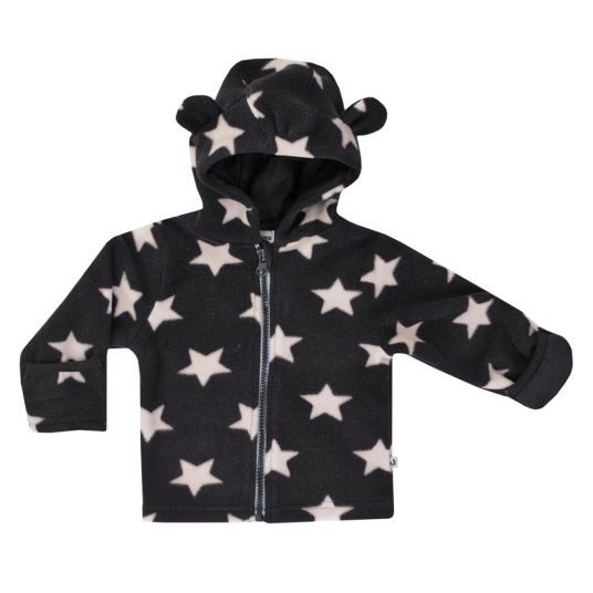 Jacky Hooded jacket fleece - stars dark gray - size 56