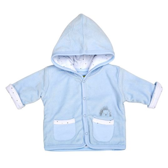 Jacky Hooded jacket Nicki Hedgehog - dots light blue - size 56
