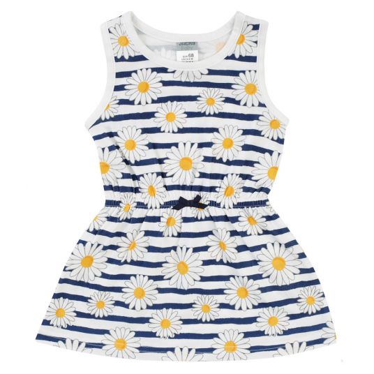 Jacky Dress Summer Styles - Stripes Flowers White Blue - Size 62
