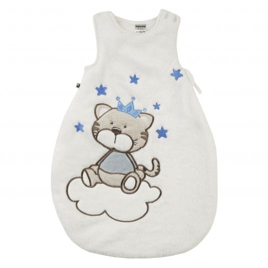 Jacky Cuddle fleece sleeping bag padded sleeveless - kitten blue - size 50/56