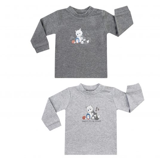 Jacky Long Sleeve Shirt 2 Pack - Little Bear Grey - Size 56