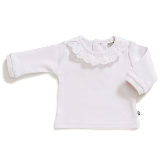 Jacky Long sleeve shirt with lace collar - White - Gr. 62