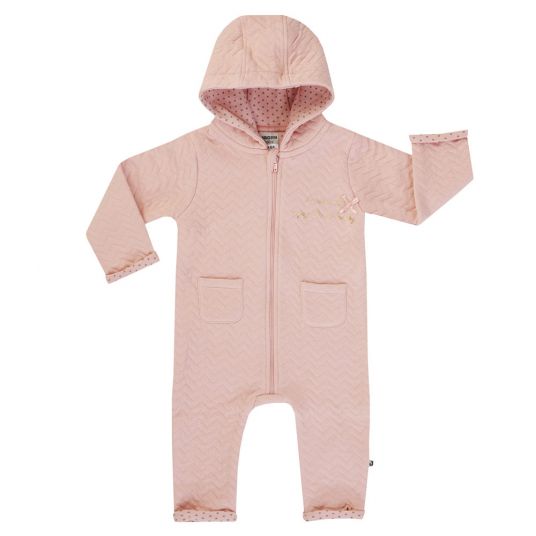 Jacky Jumpsuit with hood quilted Be Happy - Old pink - Size 56