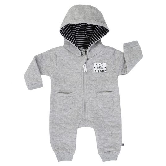 Jacky Overall with hood padded Rockstar - Grey Melange - Size 56