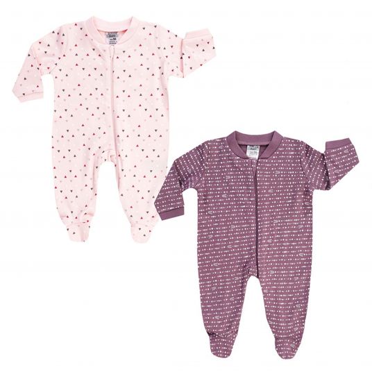 Jacky Pajamas one-piece 2-pack - Little Mouse Pink - Size 50