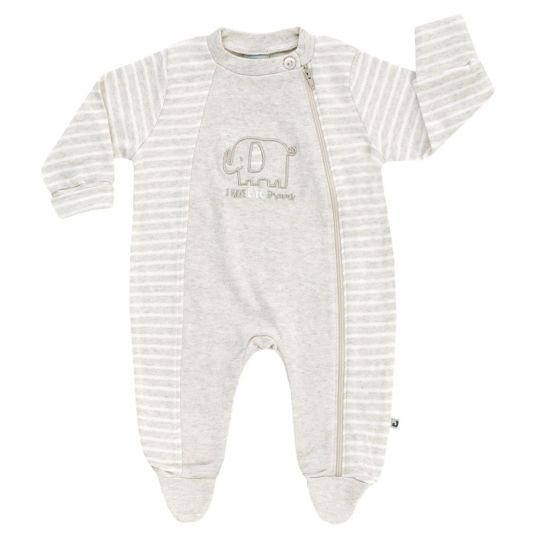 Jacky Pajama one-piece incl. scratch mittens Organic Cotton - Elephant Dreams striped beige - size 50