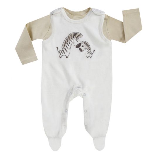 Jacky Set Nicki romper & shirt - zebras offwhite - size 62